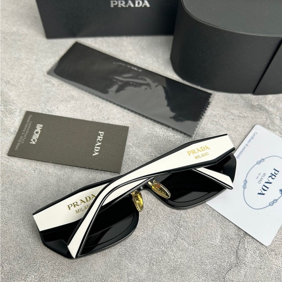 ?Prada Black and White Sunglasses main image 6